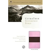 HCSB Ultrathin Reference Bible, Pink/Brown LeatherTouch Indexed