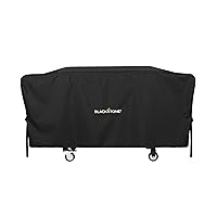 Blackstone 5484 Griddle Cover Updated Fits Cooking Station with Hood and Shelves Water Resistant, Weather Resistant, Heavy Duty 600D Polyester Flat Top Gas Grill Cover, Black 36