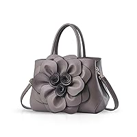 Nicole & Doris Women's Handbag, 2-Way, Cross-body Design, Flower, Stylish, A4 Compatible, Shoulder Bag, Elegant, Lightweight, Water Repellent, PU Leather, Bottom Studs, Party Bag, Cute Date