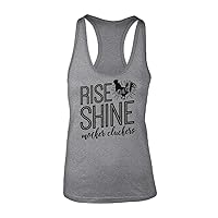 Manateez Women's Rise and Shine Mother Cluckers Racer Back Tank Top