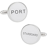 Port Starboard Cufflinks with Presentation Gift Box Sailor Ship Boat Right Left Nautical Wedding