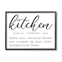 Stupell Industries Funny Kitchen Phrase Definition Cooking Typography, Design by Lettered and Lined