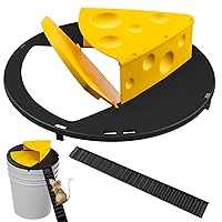 Mouse Trap Bucket, Bucket Lid Mouse Trap,Reusable Humane Mouse Traps for House Indoor,Auto Reset Rat Trap Compatible 5 Gallon Bucket (1 Pack)