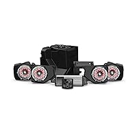 Rockford Fosgate RNGR18-STG6 Audio Kit: PMX-3 Receiver, 1500-Watt Amp, M2 Series Color Optix Multicolor LED Lighted Front & Rear Speakers Plus Subwoofer for Select Polaris Ranger Models (2018-2022)