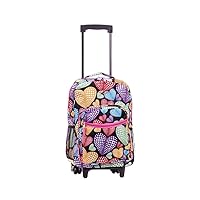 Rockland Double Handle Rolling Backpack, New Heart, 17-Inch