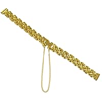 10mm Speidel/Hirsch Elegant Braided Link Gold Tone Watch Band w/Safety Chain Ladies 706/10