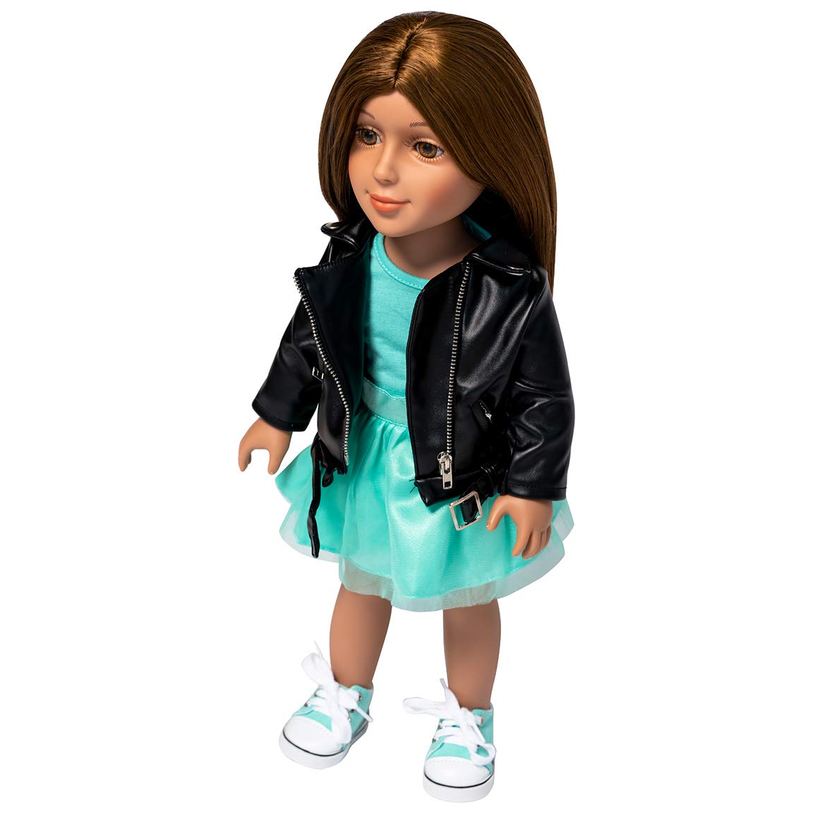 I'm A Girly Fashion Doll Lucy w/Brown Interchangeable Removable Synthetic Wig to Style - Fashionista Model Figure for Kids 8+ Years - 18