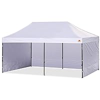 ABCCANOPY Heavy Duty Easy Pop up Canopy Tent with Sidewalls 10x20, White
