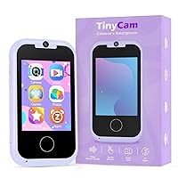 Kids Cell Phone for Girls, Christmas Birthday Gifts for Girls Age 3-6, MP3 Music Player with Dual Camera, Toddler Touchscreen Phone Toy for 3 4 5 6 Year Old Girl with SD Card-Purple