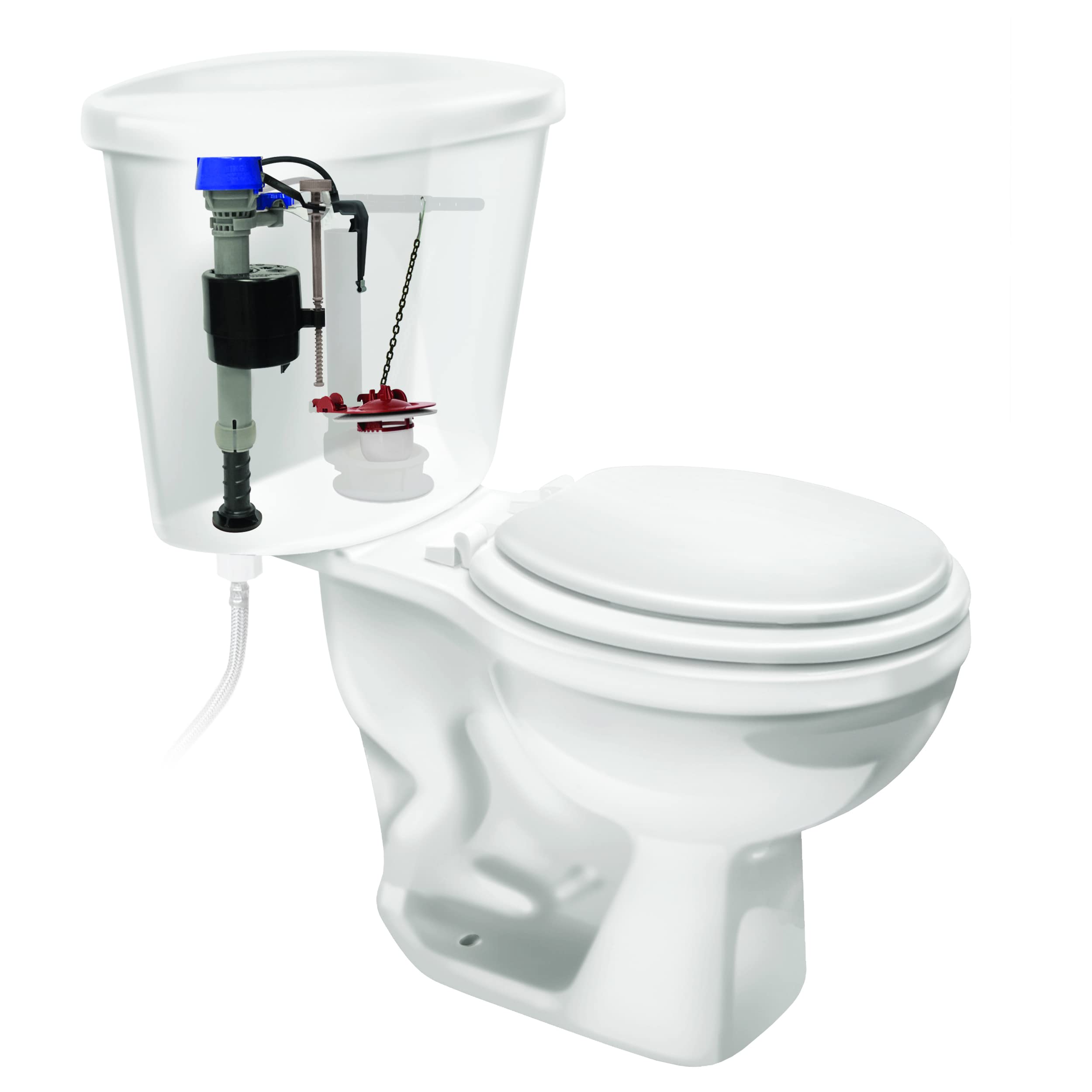 Fluidmaster K-400H-040-T5 PerforMAX Fill Valve and 3-Inch Flapper Toilet Repair Kit, Universal, for 3 In, Multicolor