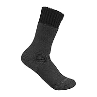 Carhartt Men's Heavyweight Synthetic-Wool Blend Boot Sock, Black, Large
