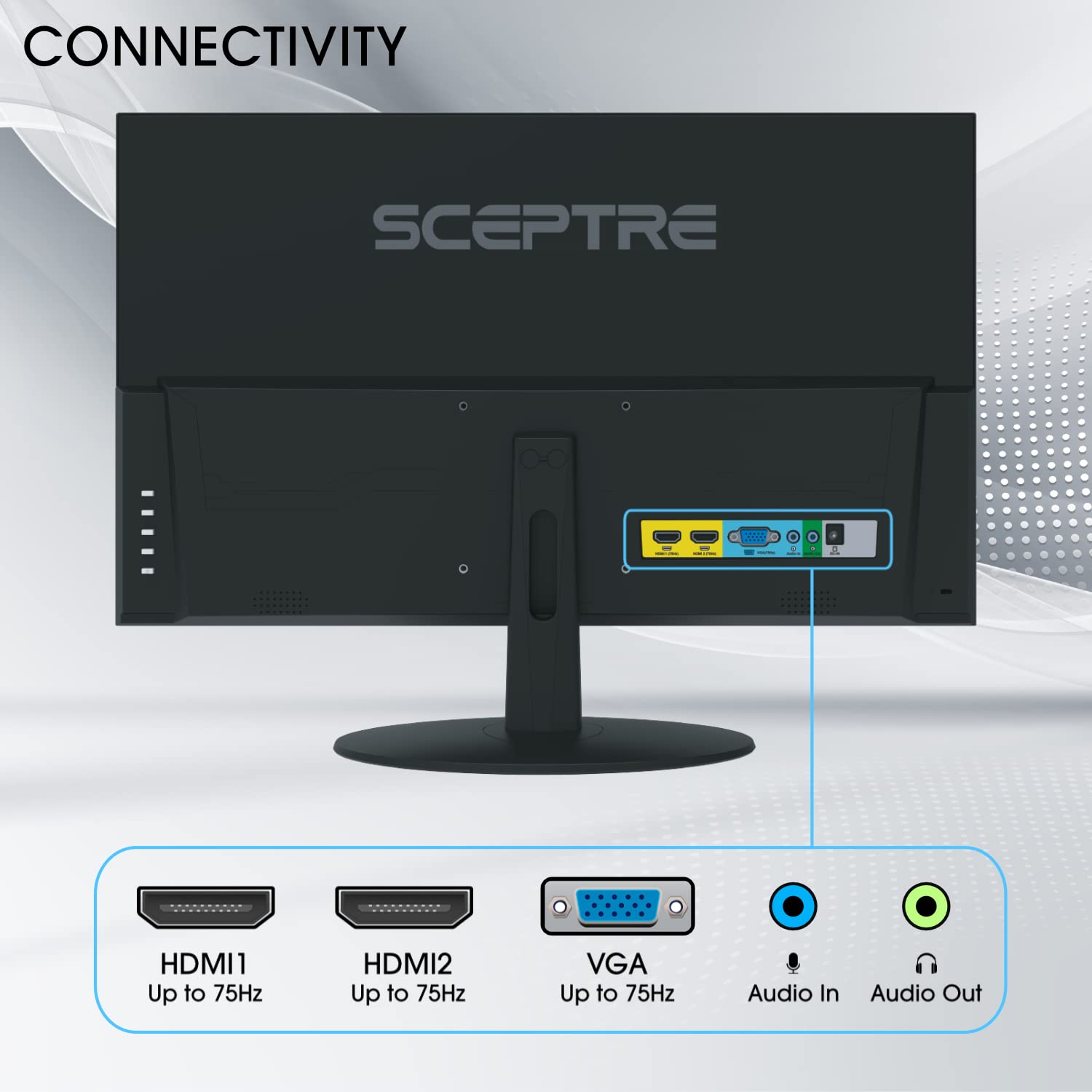 Sceptre IPS 27-Inch Business Computer Monitor 1080p 75Hz with HDMI VGA Build-in Speakers, Machine Black 2020 (E275W-FPT), 27
