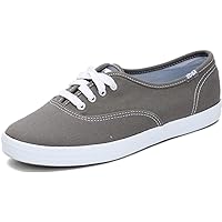 Keds Women's Champion Lace Up Sneaker, Dark Grey Canvas, 12 Wide