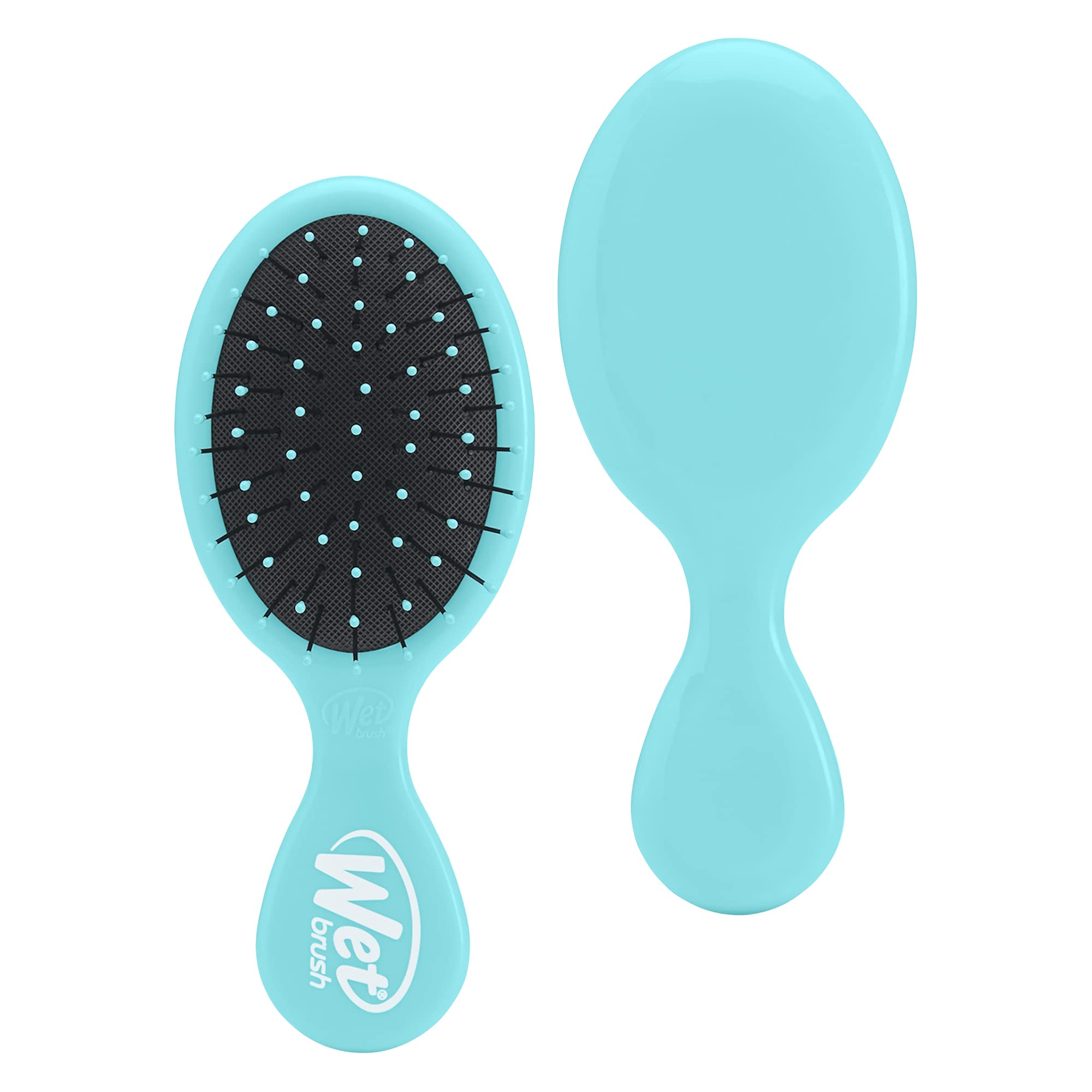 Wet Brush Squirt Detangler Hair Brushes, Amazon Exclusive Aqua - Mini Detangling Comb with Ultra-Soft IntelliFlex Bristles Glide Through Tangles - Pain-Free Hair Accessories for All Hair Types