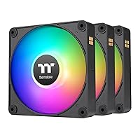 Thermaltake CT120 EX ARGB Sync PC Cooling Fan (3-Fan Pack), Magnetic Connection, 5V Motherboard Sync, 16.8 Million Colors 9 Addressable LEDs, 120 mm Case/Radiator Fan, CL-F181-PL12SW-A