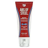 Abs of Steel® | Heat-Activated Maximum Definition Cream for Men & Women | Skin Firming Lotion for Sculpting Abs | L-Carnitine Supplement | Pre & Post Workout (3.4 fl oz)