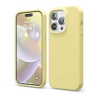 elago Compatible with iPhone 14 Pro Case, Liquid Silicone Case, Full Body Protective Cover, Shockproof, Slim Phone Case, Anti-Scratch Soft Microfiber Lining, 6.1 inch (Yellow)
