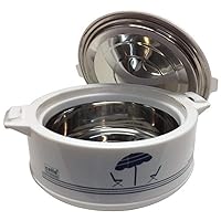 Cello Chef Deluxe Hot-Pot Insulated Stainless steel Casserole Food Warmer/Cooler, 1.2-Liter, White