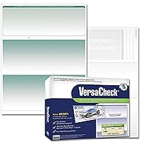 VersaCheck Secure Checks - 500 Blank Business Voucher Checks - Green Graduated - 500 Sheets Form #1000 - Check on Top