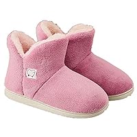 Fluffy Furry Bootie Slippers for Women,Winter warm Booties Slippers Comfy Warm House Slippers Foam Ankle Booties with Plush Faux Fur Lining Outdoor/Indoor