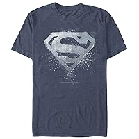 DC Comics Big & Tall Superman Glitch Logo Men's Tops Short Sleeve Tee Shirt