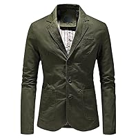 Boys Casual Suit Blazer Spring Long Sleeve Button Up Top Jacket Man Oversized Cotton Outerwear