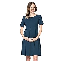 HELLO MIZ Women's Maternity Formal Dress with Front & Back Pleat