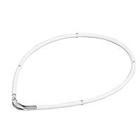 Phiten (phiten) Necklace RAKUWA Magnetic Titanium Necklace S- || White × Clear 45cm