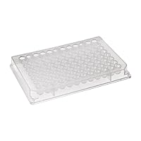 Corning 9017 Polystyrene Flat Bottom 96 Well Not Treated EIA/RIA Microplate, Without Lid (Case of 100),Clear