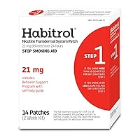 Habitrol Nicotine Transdermal System Stop Smoking Aid, Step 1 (21 mg), 14 Count (Pack of 1)