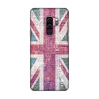 AMZER Slim Fit Handcrafted Designer Printed Snap On Hard Shell Case Back Cover with Screen Cleaning Kit Skin for Samsung Galaxy S9 Plus - UK Flag- Wood Texture HD Color, Ultra Light Back Case