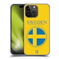 Sweden Swedish Sverige Flag Flag Patches Set 2 Hard Back Case Compatible with Apple iPhone 15 Pro Max