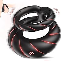 Vibrating Cock Ring Sex Toys for Men - Penis Ring Vibrator with 10 Vibrations, Adult Male Sex Toy for Longer Harder Stronger, Double Penis Vibrators Dildo, Couples Mens Male Adult Sex Toys & Games
