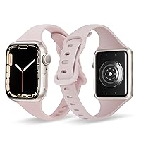 ORIbox Compatible with Apple Watch Bands 41mm 40mm 38mm, Soft Silicone Sports Wristband for iWatch Series SE 8 7 6 5 4 3 2 1 for Women Men