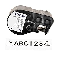Brady Authentic (M4C-1000-595-WT-BK) All-Weather Vinyl Labels 1 in W x 25ft Black on White. for use with The BMP41, BMP51, and M511 Label Printers