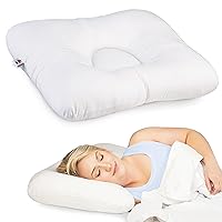 Core Products D-Core Cervical Orthopedic Support Pillow, Extra Firm, Standard Full Size for Back Sleeping, Dual Neck Rolls, Made in The USA