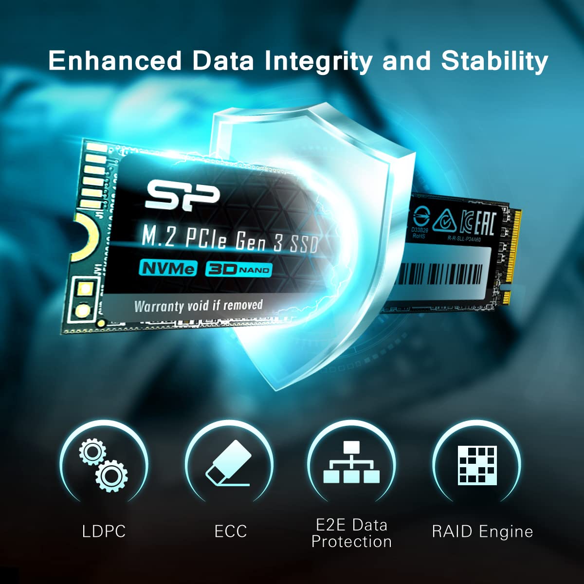Silicon Power 256GB NVMe M.2 PCIe Gen3x4 2280 SSD (SP256GBP34A60M28)