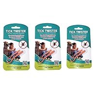 00100-O Triple, Orange, Three Sets Tick Remover Small and Large, 3 Pack