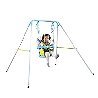 Sportspower FNS-004 My First Toddler Swing - Heavy-Duty Baby Indoor/Outdoor Swing Set with Safety Harness, Puppy Version, 58