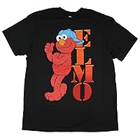 Sesame Street Men's Elmo in Hat Thumbs Up Sketch Graphic Print T-Shirt
