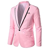 Christmas Themed Suits for Men Single Two Buttons Slim Fit Round Hem Pocket Small Suit Casual Mens Suit Big and