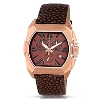AzadWatch NYC Mens Daddy Yankee Limited Edition Watch Brown Red