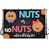 MEHOFOND 7x5ft Nuts or No Nuts Gender Reveal Baby Shower Party Photo Studio Background Props Boy or Girl Chocolate Cookies Blackboard Decoration Photography Backdrops Banner