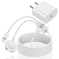 For Apple iWatch I Watch USB C Fast Charger&iPhone,[Apple MFi Certified]2-in-1 USBC to Lightning&Apple iWatch Charging Cable Cord 6Ft,Portable Travel Charge Block for Apple Watch SE/9/8/7/6/5/4/3/2/1