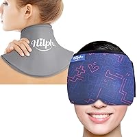 Hilph Cervical Ice Pack for Neck Pain Relief and Migraine Ice Head Wrap for Headache Relief