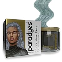 Paradyes Moonstone Grey Semi Permanent Conditioner Based Hair Color Enriched with Vegan, Natural and Herbal Hair dyes - lasts up to 8-10 washes (4.2 oz)