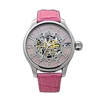 Gallucci Ladies Fashion Skeleton Automatic Wrist Watch with Arabic Figure Display and Color Dial