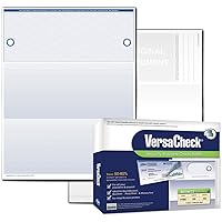 VersaCheck UV Secure Form #1000 - Blank Business Voucher on Top - Blue Elite - 500 Sheets