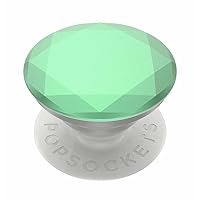 PopSockets: PopGrip - Expanding Stand and Grip with a Swappable Top for Smartphones and Tablets - Aluminum Diamond Ultra Mint