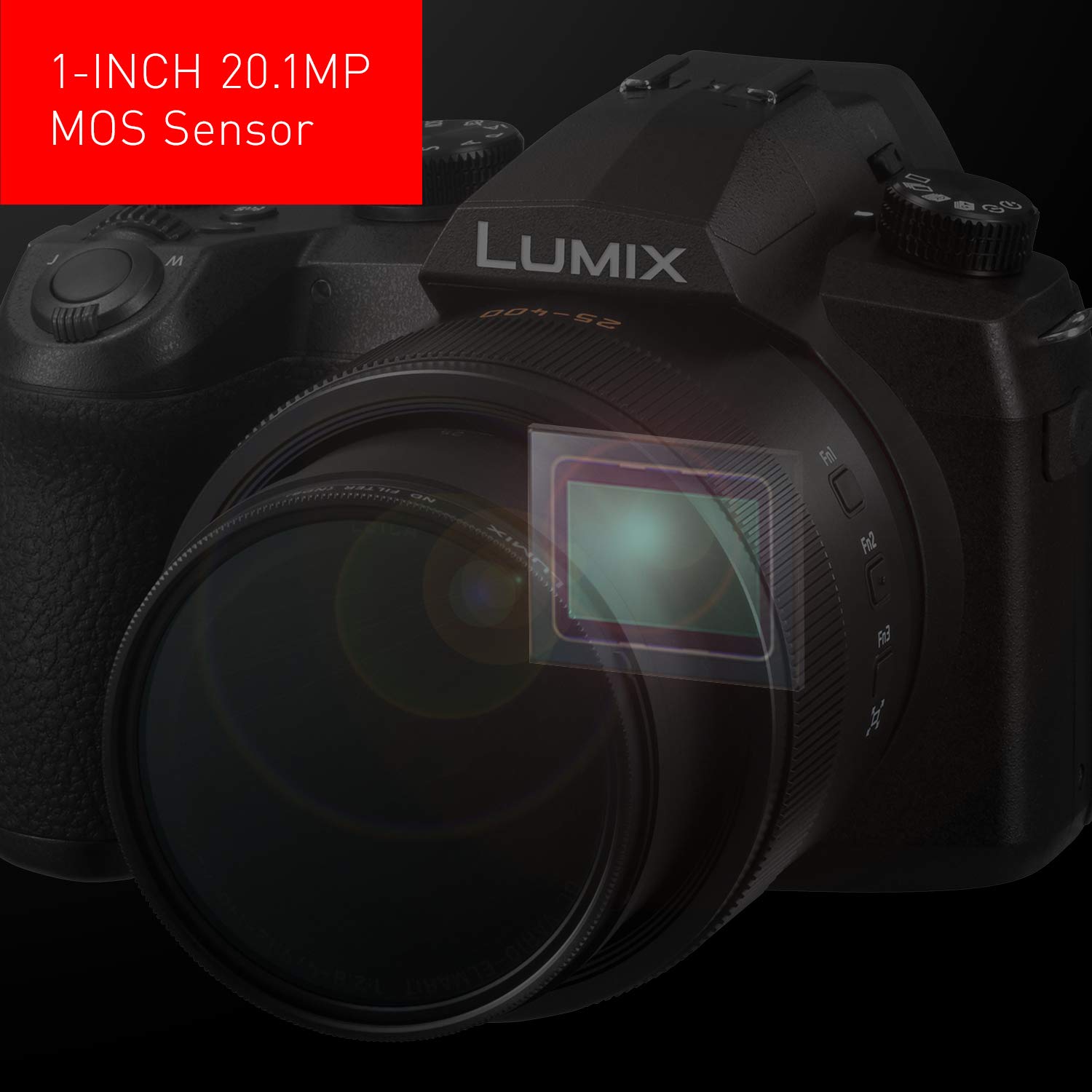 Panasonic LUMIX FZ1000 II 20.1MP Digital Camera, 16x 25-400mm LEICA DC Lens, 4K Video, Optical Image Stabilizer and 3.0-inch Display – Point and Shoot Camera - DC-FZ1000M2 (Black)